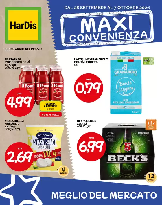 Volantino Hardis a Villa di Serio | Maxi convenienza | 2026-09-28T00:00:00.000Z - 2026-10-07T00:00:00.000Z