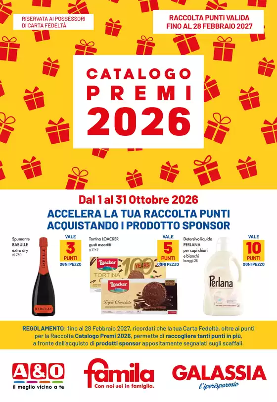 Volantino Famila | CATALOGO PREMI | 2026-10-01T00:00:00.000Z - 2026-10-31T00:00:00.000Z