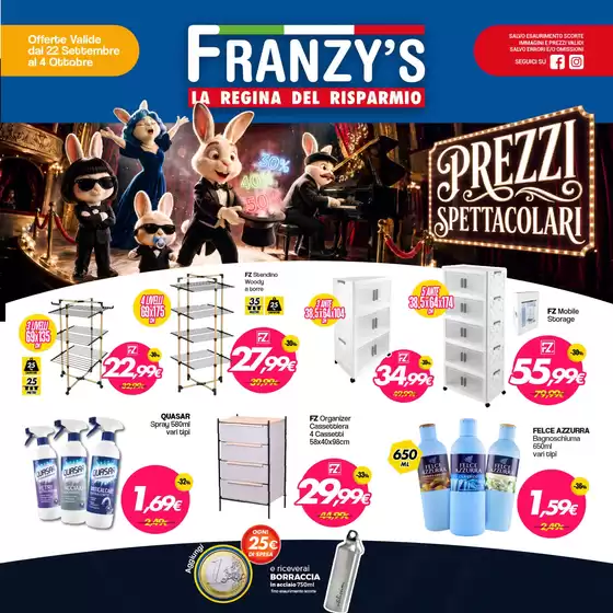 Volantino Franzy's | La regina del risparmio | 2026-09-28T00:00:00.000Z - 2026-10-04T00:00:00.000Z