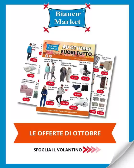 Volantino Bianco Market | Ad ottobre fuori tutto | 2026-10-01T00:00:00.000Z - 2026-10-31T00:00:00.000Z
