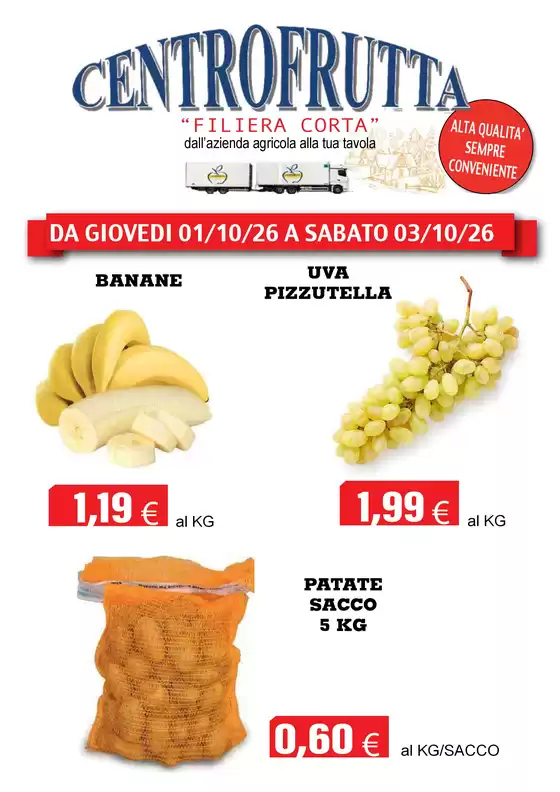 Volantino Centro frutta | Alta qualita sempre conveniente | 2026-10-01T00:00:00.000Z - 2026-10-03T00:00:00.000Z