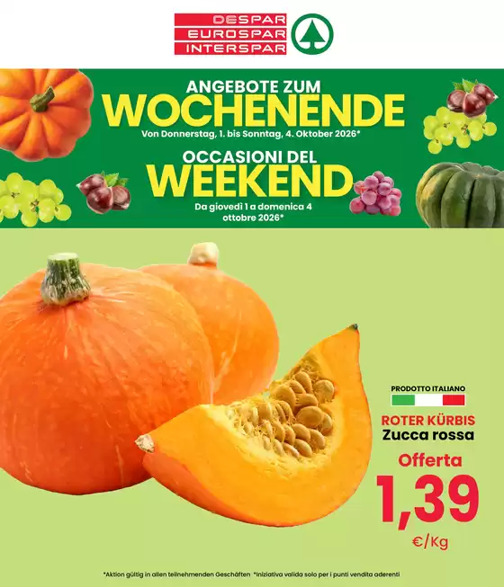 Volantino Despar | Occasioni del weekend | 2026-10-01T00:00:00.000Z - 2026-10-04T00:00:00.000Z
