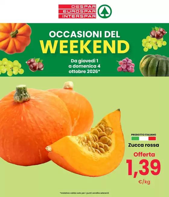 Volantino Despar a Poviglio | Occasioni del weekend | 2026-10-01T00:00:00.000Z - 2026-10-04T00:00:00.000Z