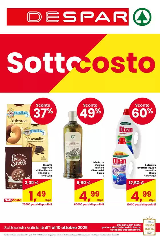 Volantino Despar a Mezzolombardo | Sottocosto | 2026-10-01T00:00:00.000Z - 2026-10-10T00:00:00.000Z