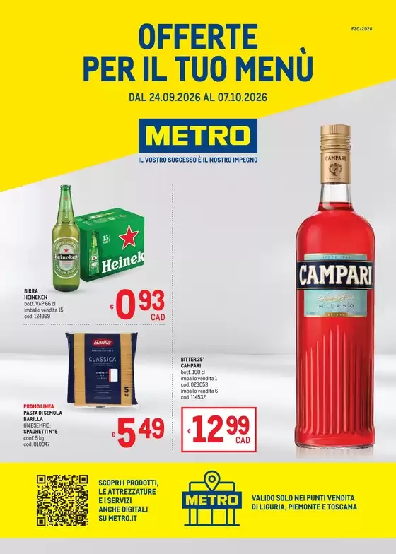 Volantino Metro | Offerte per il tuo Menù - AREA 2 | 2026-09-24T00:00:00.000Z - 2026-10-07T00:00:00.000Z