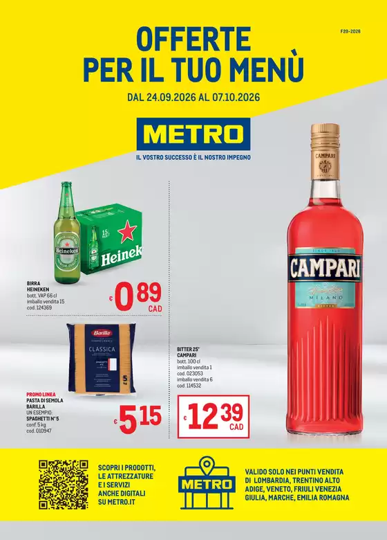 Volantino Metro | Offerte per il tuo Menù - AREA 1 | 2026-09-24T00:00:00.000Z - 2026-10-07T00:00:00.000Z
