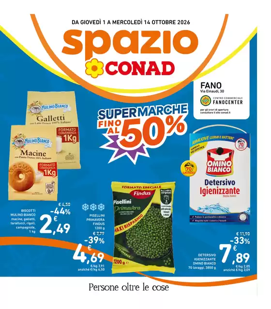 Volantino Spazio Conad a Fano | Super Marche fino al 50% | 2026-10-01T00:00:00.000Z - 2026-10-14T00:00:00.000Z