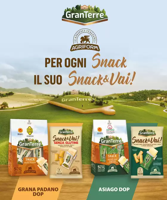Volantino GranTerre a | Per ogni Snack il suo Snack&Vai! | 2026-10-12T00:00:00.000Z - 2026-11-16T00:00:00.000Z