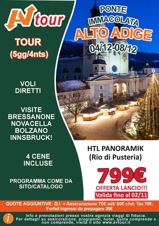 Volantino Av Tour a Parabiago | Alto adige | 2026-12-04T00:00:00.000Z - 2026-12-08T00:00:00.000Z