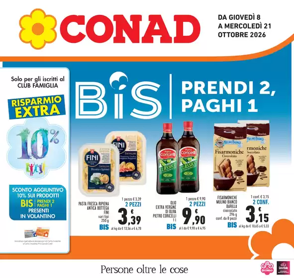 Volantino Conad a | BIS CONAD PIEMONTE | 2026-10-08T00:00:00.000Z - 2026-10-21T00:00:00.000Z