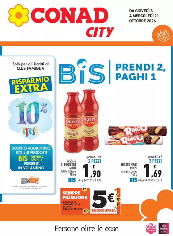 Volantino Conad City a Ivrea | BIS CITY PIEMONTE | 2026-10-08T00:00:00.000Z - 2026-10-21T00:00:00.000Z