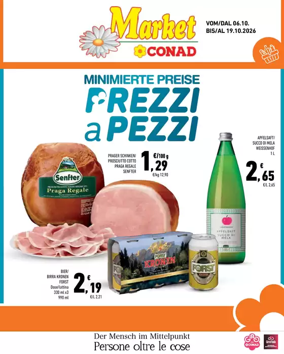 Volantino Conad City | Minimierte Preise | Market Conad | 2026-10-06T00:00:00.000Z - 2026-10-19T00:00:00.000Z