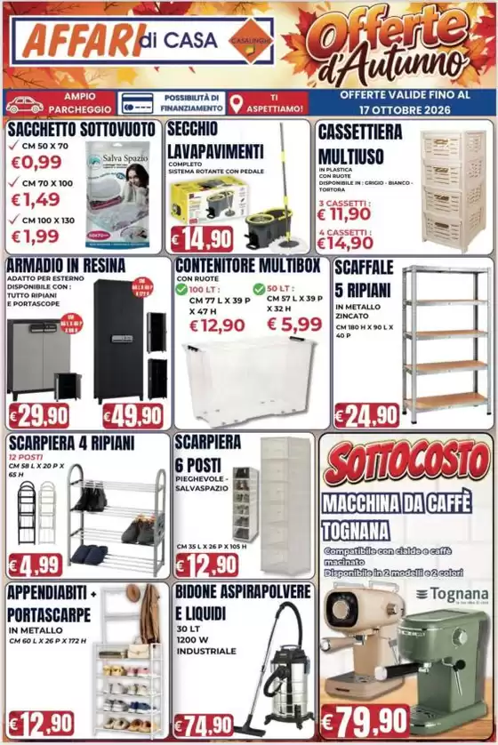Volantino Affari di casa | Offerte Affari di casa | 2026-09-29T00:00:00.000Z - 2026-10-17T00:00:00.000Z