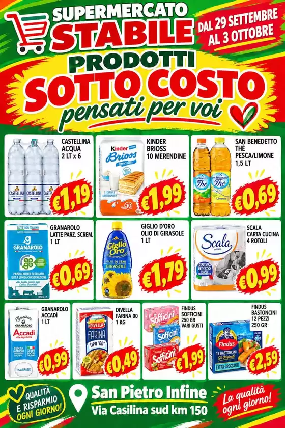 Volantino Supermercati Stabile | Prodotti sottocosto pensati per voi | 2026-09-29T00:00:00.000Z - 2026-10-03T00:00:00.000Z
