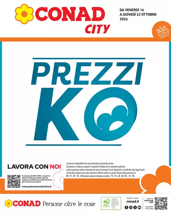 Volantino Conad City a Gorizia | PREZZI KO | 2026-10-16T00:00:00.000Z - 2026-10-22T00:00:00.000Z
