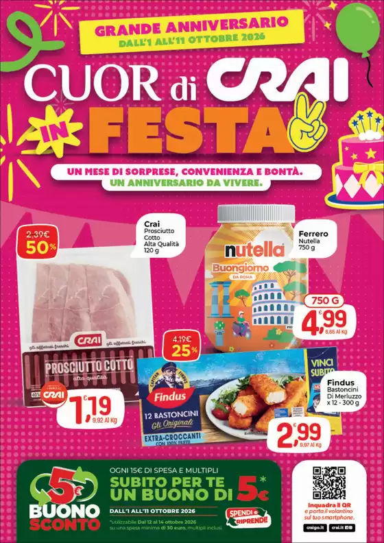 Volantino Crai a Albizzate | Crai in Festa | 2026-10-01T00:00:00.000Z - 2026-10-11T00:00:00.000Z