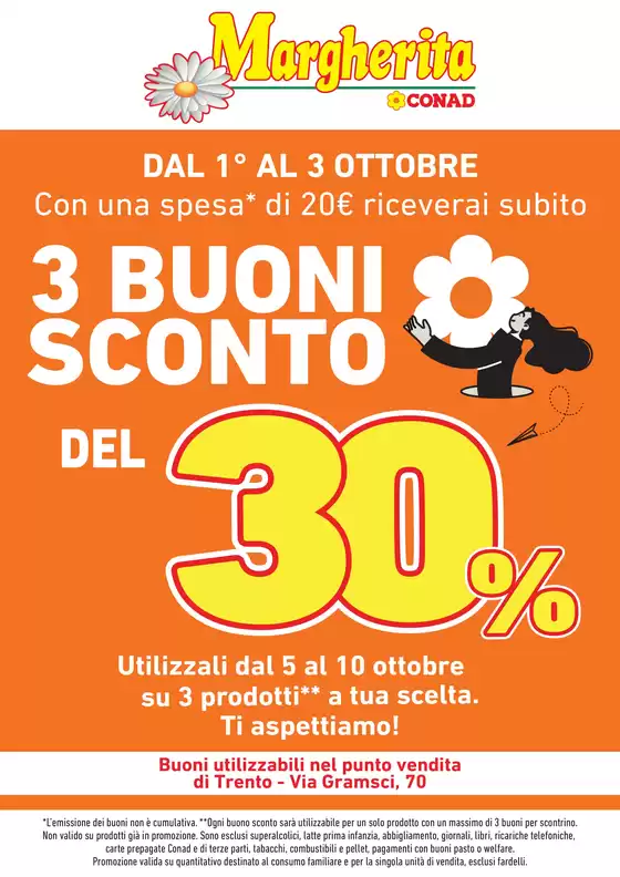Volantino Margherita Conad | 3 buoni sconto ti aspettano | 2026-10-01T00:00:00.000Z - 2026-10-03T00:00:00.000Z