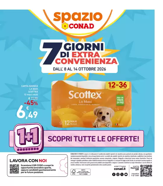 Volantino Spazio Conad a Pradamano | 1+1 | 2026-10-08T00:00:00.000Z - 2026-10-14T00:00:00.000Z