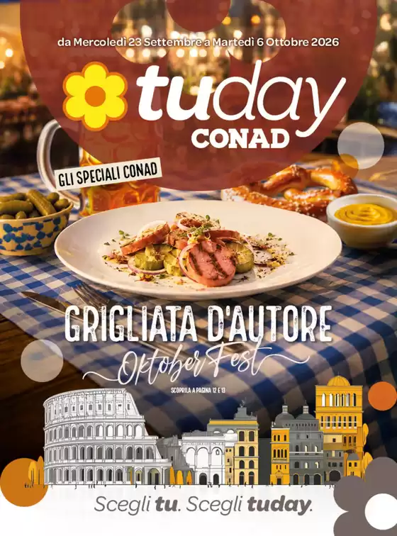Volantino TuDay Conad a Gualdo | Grigliata d'autore - Oktober Fest | 2026-09-23T00:00:00.000Z - 2026-10-06T00:00:00.000Z