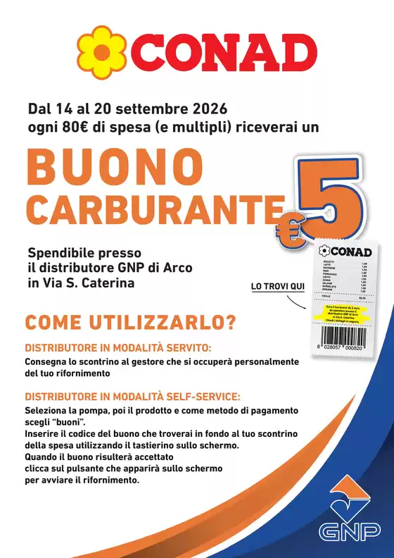 Volantino Conad a Trivento | Buono carburante 5€ | 2026-09-14T00:00:00.000Z - 2026-09-20T00:00:00.000Z
