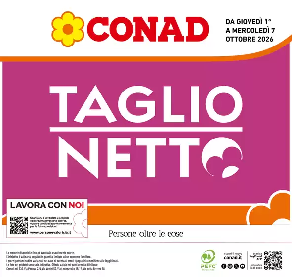 Volantino Conad a Trivento | Taglio Netto | 2026-10-01T00:00:00.000Z - 2026-10-07T00:00:00.000Z