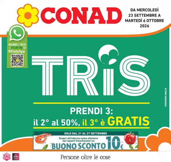 Volantino Conad a Rolo | TRIS - CONAD EMILIA | 2026-09-23T00:00:00.000Z - 2026-10-06T00:00:00.000Z