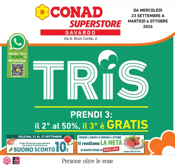 Volantino Conad Superstore | TRIS - SUPERSTORE GAVARDO | 2026-09-23T00:00:00.000Z - 2026-10-06T00:00:00.000Z