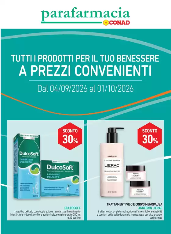 Volantino Conad City | PARAFARMACIA CONAD - BENESSERE A PREZZI CONVENIENTI | 2026-09-04T00:00:00.000Z - 2026-10-01T00:00:00.000Z