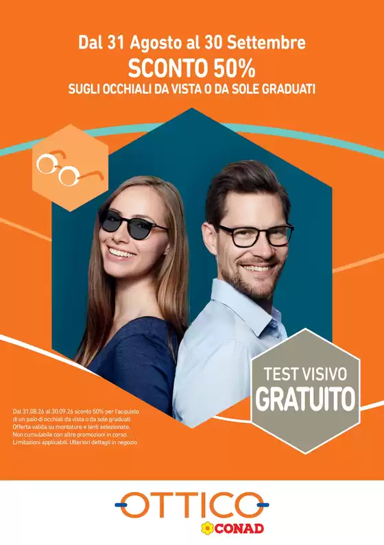 Volantino Spazio Conad | Promozione Ottico Conad dal 31 agosto al 30 settembre | 2026-08-31T00:00:00.000Z - 2026-09-30T00:00:00.000Z