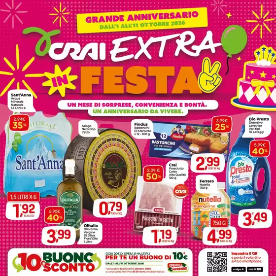 Volantino Crai a Guidonia Montecelio | Crai in festa | 2026-10-01T00:00:00.000Z - 2026-10-11T00:00:00.000Z