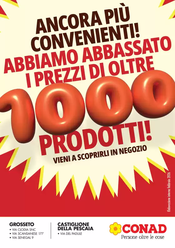 Volantino Conad a Spadafora | Convenienza Grosseto | 2026-02-02T00:00:00.000Z - 2026-12-31T00:00:00.000Z