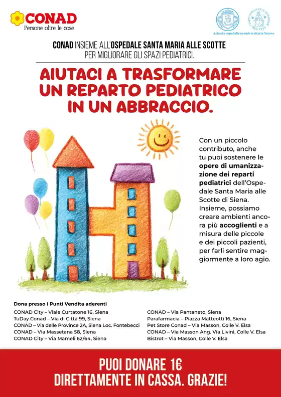 Volantino Pet Store Conad a San Giuseppe Vesuviano | Donazione Ospedale Santa Maria Alle Scotte Siena | 2026-02-28T00:00:00.000Z - 2026-12-31T00:00:00.000Z