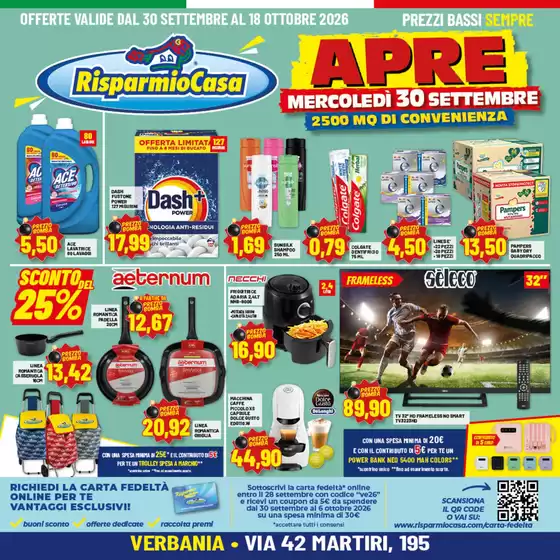 Volantino Risparmio Casa a Civitavecchia | Prezzi bassi sempre | 2026-09-30T00:00:00.000Z - 2026-10-18T00:00:00.000Z