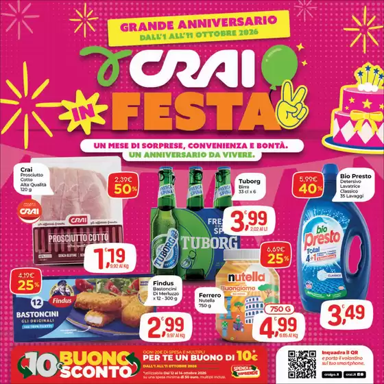 Volantino Crai a Gonnosfanadiga | Crai in Festa | 2026-10-01T00:00:00.000Z - 2026-10-11T00:00:00.000Z