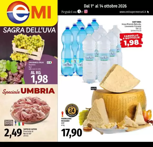 Volantino Emi a Passignano sul Trasimeno | Sagra dell'uva | 2026-10-01T00:00:00.000Z - 2026-10-14T00:00:00.000Z