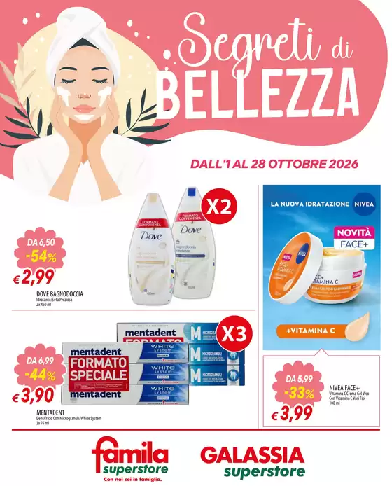 Volantino Famila Superstore a Brindisi | SEGRETI DI BELLEZZA | 2026-10-01T00:00:00.000Z - 2026-10-28T00:00:00.000Z