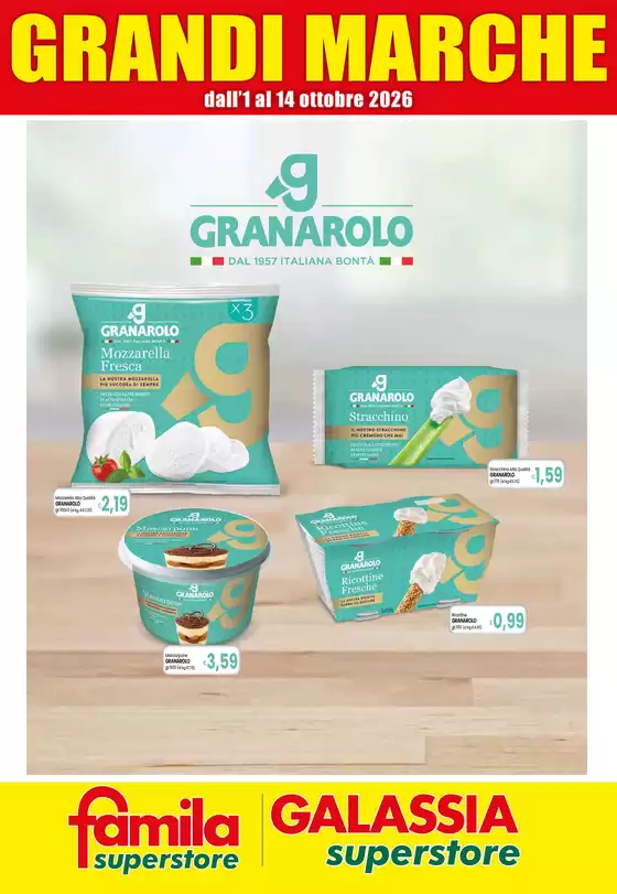 Volantino Famila Superstore a | GRANDI MARCHE | 2026-10-01T00:00:00.000Z - 2026-10-14T00:00:00.000Z