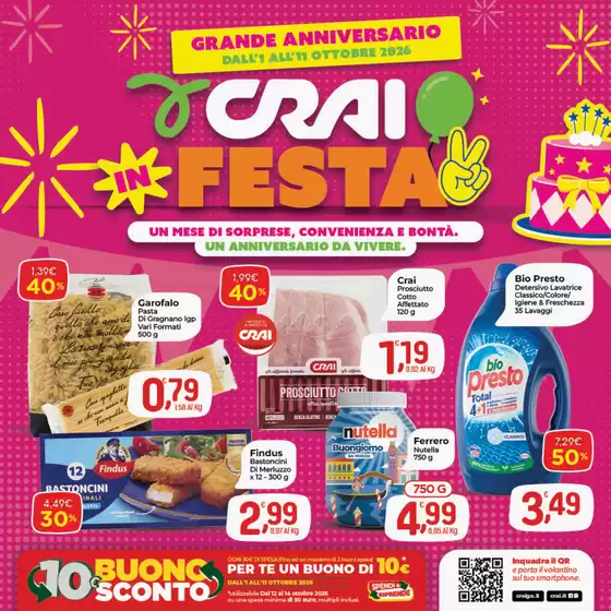 Volantino Crai a Ravenna | Crai in Festa | 2026-10-01T00:00:00.000Z - 2026-10-11T00:00:00.000Z