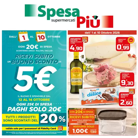 Volantino SpesaPiù Supermercati a Gubbio | Spesapiu dall'1 al 10 ottobre 2026 | 2026-10-01T00:00:00.000Z - 2026-10-10T00:00:00.000Z