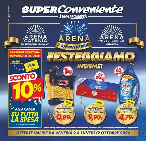 Volantino SuperConveniente a Paternò | Festeggiamo insieme! | 2026-10-02T00:00:00.000Z - 2026-10-12T00:00:00.000Z