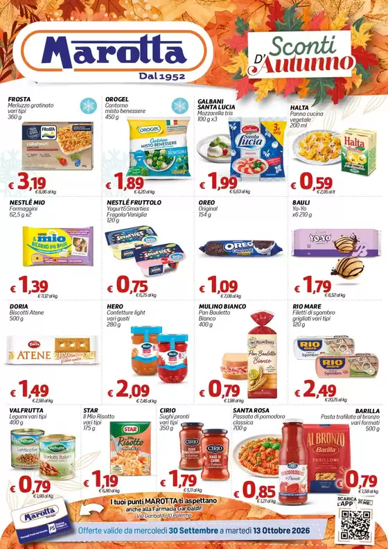Volantino Marotta a Agordo | Sconti d'autunno | 2026-09-30T00:00:00.000Z - 2026-10-13T00:00:00.000Z