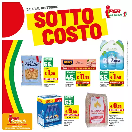 Volantino Iper La grande i a Castel Gandolfo | Sotto costo | 2026-10-01T00:00:00.000Z - 2026-10-10T00:00:00.000Z