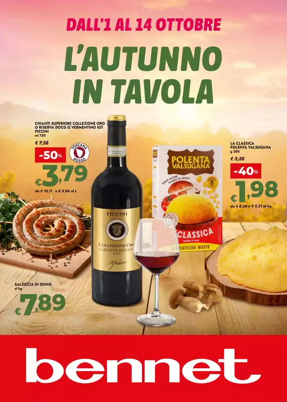 Volantino Bennet a Castel Gandolfo | L’AUTUNNO IN TAVOLA | 2026-10-01T00:00:00.000Z - 2026-10-14T00:00:00.000Z