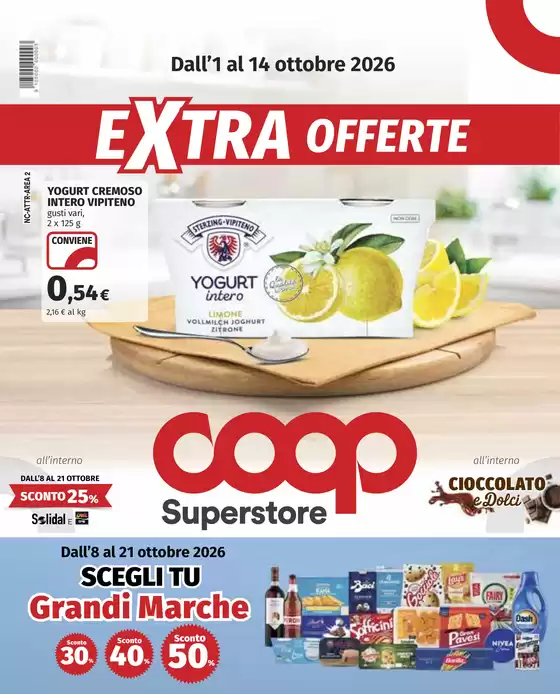 Volantino Coop a Giaveno | Extra offerte | 2026-10-01T00:00:00.000Z - 2026-10-14T00:00:00.000Z