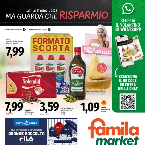 Volantino Famila Market | Ma guarda che risparmio | 2026-10-01T00:00:00.000Z - 2026-10-14T00:00:00.000Z