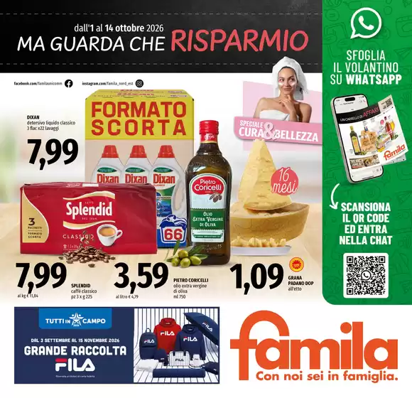 Volantino Famila a Campagna Lupia | Ma guarda che risparmio | 2026-10-01T00:00:00.000Z - 2026-10-14T00:00:00.000Z