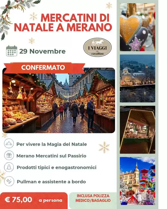 Volantino I viaggi del cavallino a Traversetolo | Mercatini di natale a merano | 2026-11-29T00:00:00.000Z - 2026-11-29T00:00:00.000Z