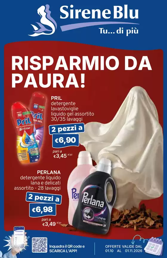 Volantino Sirene Blu a Sefro | RISPARMIO DA PAURA! | 2026-10-01T00:00:00.000Z - 2026-11-01T00:00:00.000Z
