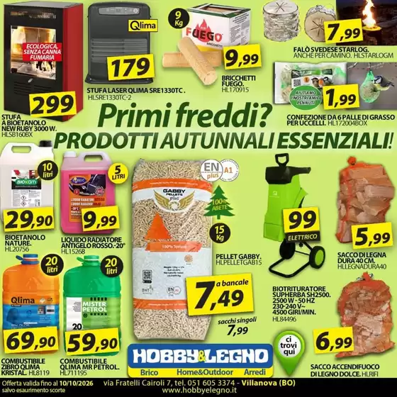 Volantino Hobby & Legno a Torre Boldone | Primi freddi ? | 2026-10-01T00:00:00.000Z - 2026-10-10T00:00:00.000Z