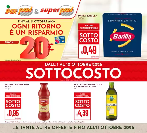 Volantino Iperpan | Sottocosto | 2026-10-01T00:00:00.000Z - 2026-10-11T00:00:00.000Z